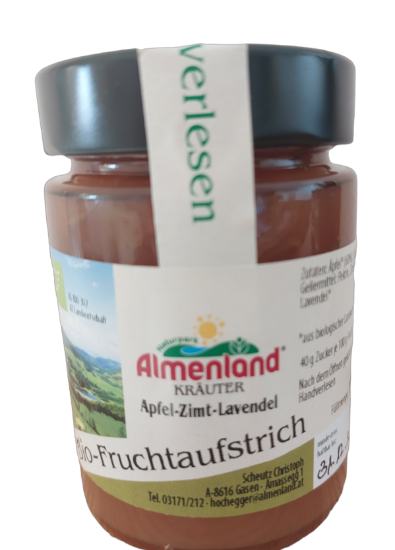 Bild von Bio-Fruchtaufstrich "Apfel-Zimt-Lavendel" 190ml 