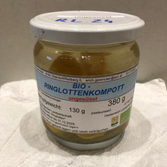 Bild von Bio-Kompott Ringlotte - ungesüßt